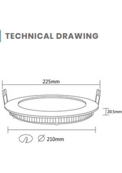 Sıva Altı LED Panel Spot 18 W Yuvarlak 6500K BP01-31830 LED 18 W Tr Spot fiyatları