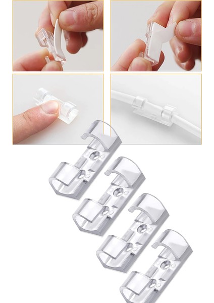 20LI Şeffaf Kablo Sabitleyici Düzenleyici Klips Duvar Fayans Cam Yapışkanlı Kablo Tutucu 20 Adet indirimleri