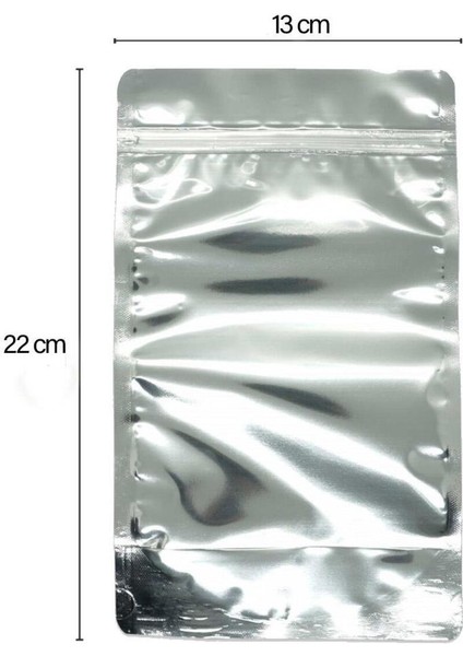Pencereli Metalize Kilitli Kese Kağıdı - 250 Gramlık - 13X22X7 Cm. - 20 Adetlik 1 Paket Metalize 13 fiyatları