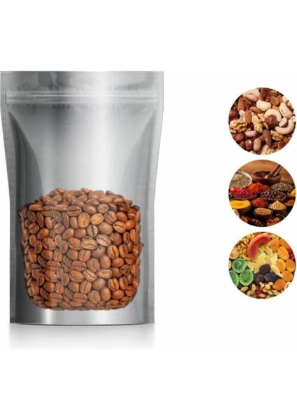 Pencereli Metalize Kilitli Kese Kağıdı - 250 Gramlık - 13X22X7 Cm. - 20 Adetlik 1 Paket Metalize 13
