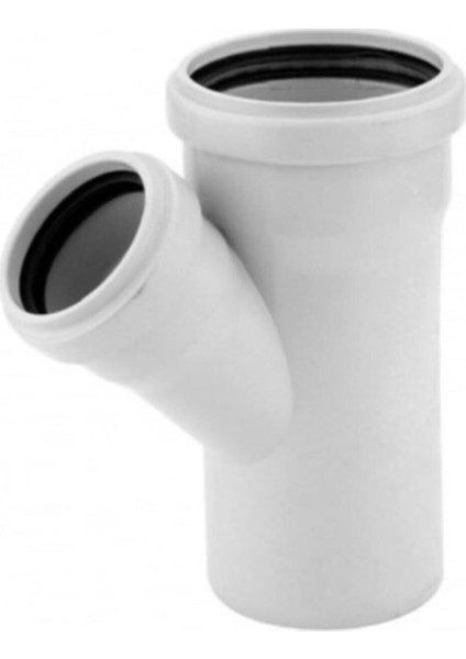 Tek Çatal Atık Su Borusu Pvc 100 - 70