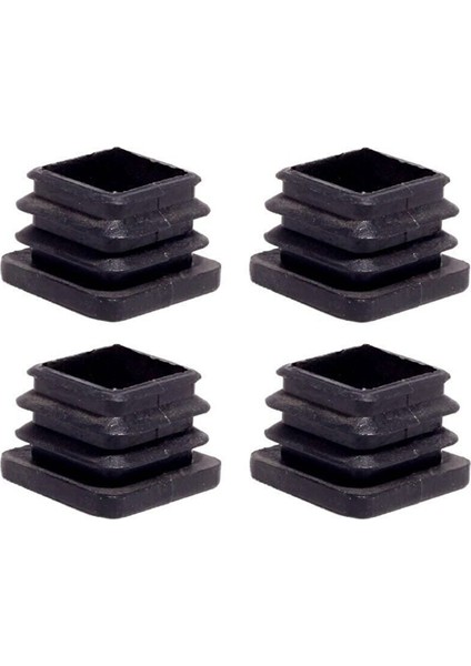 15X15 mm Plastik Kare Içe Geçme Profil Tapası (Kutu) (4 Adet) Keçeler Gri