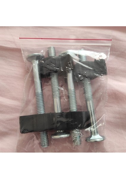 Plastik Baza Başlık Vidası 4'lü Mobilya Bağlantı Elemanları Beyaz modelleri