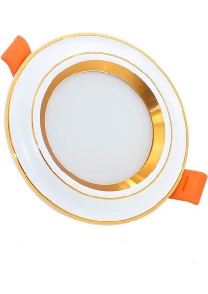 5 W Üç Renk Smd LED Downlıght Spot- Gold Bluestar Sarı Işık LED 5 Watt