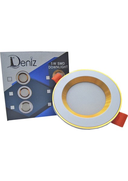 5 W Üç Renk Smd LED Downlıght Spot- Gold Bluestar Sarı Işık LED 5 Watt modelleri
