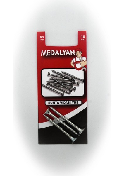 Sunta Vidası 5 x 50 (10 Adet) Vida Tr Nemli Bir Be