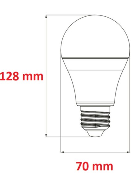 K2 18W LED Ampül 1650 Lümen 3000K Günışığı E27 Duy Gün Işığı E27 LED Ampul 125 Watt Beyaz