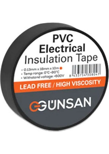 Günsan Izole Bant Siyah 5 Adet Elektrik Bandı Siyah fiyatları