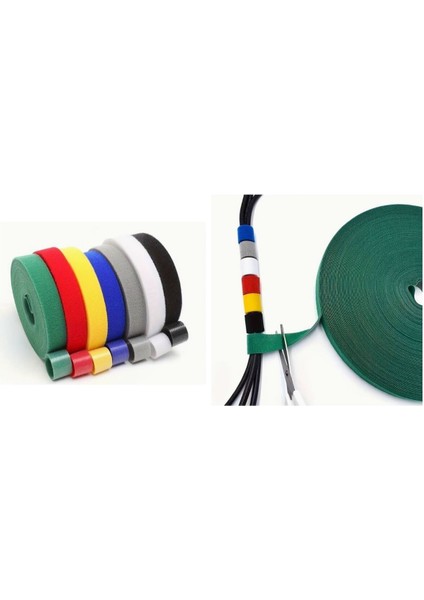 (7 Adet) 1 Set 10MM*3.30MT Yeniden Kullanılabilir Çift Taraflı Sabitleme Bantı Kendinden Yapışkanlı