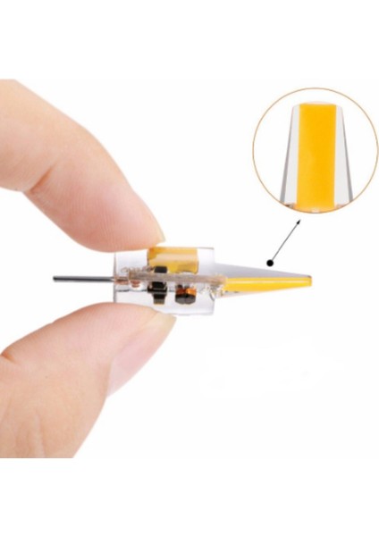 CT-4255 3W Cob Ledli G-4 Duylu Kapsül 12V LED Günışığı 3200K Tekli Gün Işığı G4 LED Ampul 3 Watt Yok fiyatları