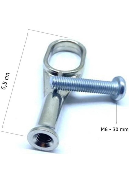 4 Adet Vidalı Oval Askı Borusu Flanşı Nikel Mobilya Bağlantı Elemanları Beyaz fiyatları