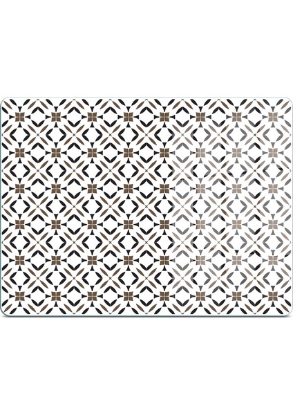 Cam Kesme Tahtası ve Sunumluk Kahverengi Geometrik Desenli 30X40 cm fiyatları