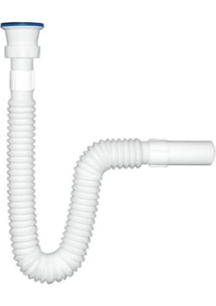 Lüks Körüklü Lavabo Sifonu Gider Borusu Akordiyon Plastik 80CM Tesisat Malzemeleri