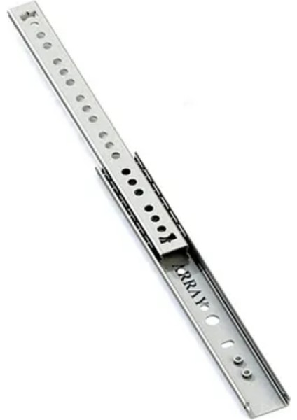 27 mm 34CM Gömme Ince Teleskopik Bilyeli Dolap Çekmece Rayı Belirtilmemiş Gri Tr