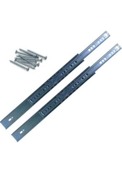 27 mm 34CM Gömme Ince Teleskopik Bilyeli Dolap Çekmece Rayı Belirtilmemiş Gri Tr fiyatları