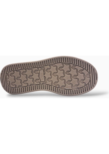 G25K372 Içi Kürklü Camel Renk Kadın Süet Sneaker Ayakkabı