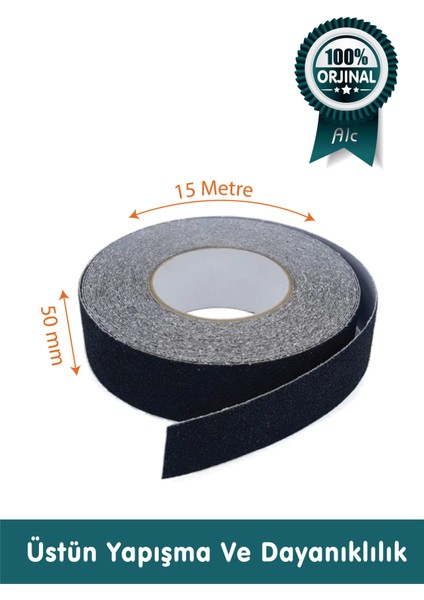 Merdiven Zemin Kaydırmaz Bant 50 MM.X15 Metre Süper Güçlü Yapıştırıcı Siyah Tr Inanç Yapışkanlı Bant fiyatları