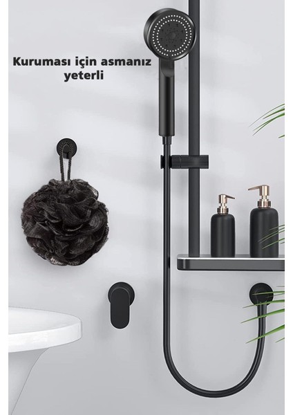 Turbo Yüksek Basınçlı Ultra Siyah Ayarlanabilir Fonksiyonlu Spa El Duş Başlığı Duş Başlığı Siyah Pla modelleri