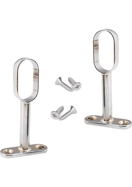 Gardrop Dolap Içi Kapalı U Tipi Askı Aparatı (2 Adet) + 4 Adet Vida Mobilya Bağlantı Elemanları Beya