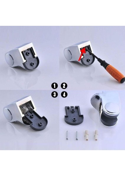 Duş Başlığı Askısı Hareketli Mafsallı Banyo Duş Askı Aparatı Gri modelleri