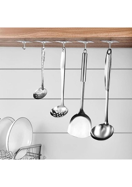 5 Adet Güçlü Şeffaf Yapışkan Duvar Askılar Banyo Mutfak Dolap Havlu Kanca Askısı Askı Şeffaf