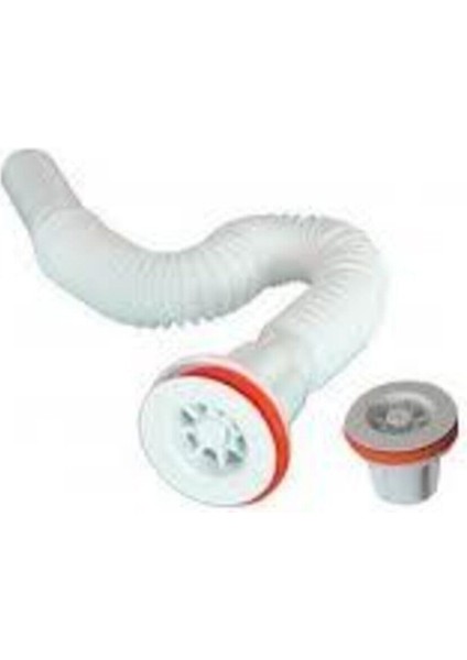 Mufmatik Körüklü Lavabo Sifonu Plastik Süzgeçli Tesisat Malzemeleri