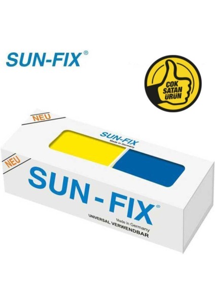Sun-Fix Sunfix Üniversal Macun Onarım Kaynak Yapıştırıcı 40GR Süper Güçlü Yapıştırıcı Sarı-Mavi