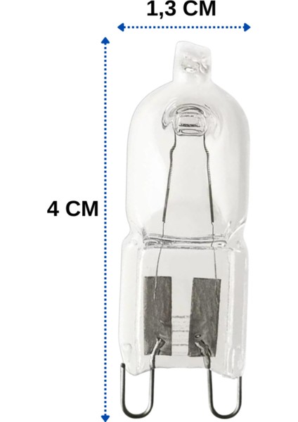 Halopin Oven 40W 2700K (Sarı Işık) G9 Duylu Halojen Fırın Ampulü Tekli Sarı Işık G9 Halogen Ampul 40 fiyatları