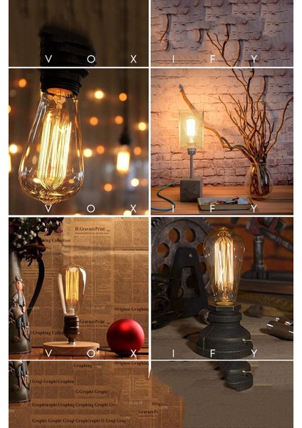 Dekoratif Retro Rustik Ampül E27 Standart Duy 220V Avize Aplik Ev Cafe Aplik Abajur Tavan Ampülü Tek fırsatları