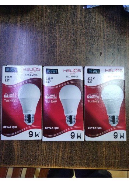 Tasarruflu LED Lamba 3 Adet Beyaz Işık E27 LED Ampul 8,5 Watt Yok fiyatları