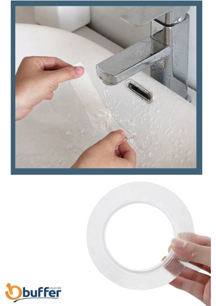 Sge 5 Metre Çift Taraflı Nano Teknolojili Süper Güçlü Bant Extra Güçlü Duvar Çerçeve Taşıyıcı Süper modelleri