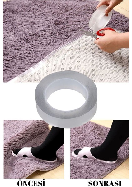 Sge 5 Metre Çift Taraflı Nano Teknolojili Süper Güçlü Bant Extra Güçlü Duvar Çerçeve Taşıyıcı Süper fırsatları