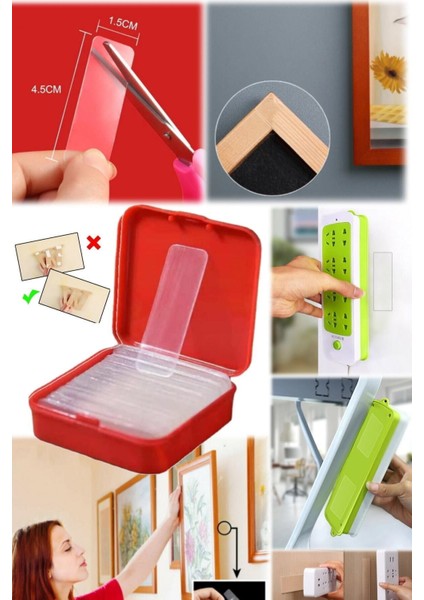 Çivisiz 60 Parça Duvar Yapışkanı Kendinden Yapışkanlı Iki Taraflı Su Geçirmez Etiket Ev Iz Bırakmaz fiyatları