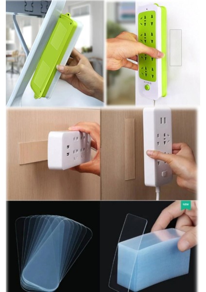 Çivisiz 60 Parça Duvar Yapışkanı Kendinden Yapışkanlı Iki Taraflı Su Geçirmez Etiket Ev Iz Bırakmaz