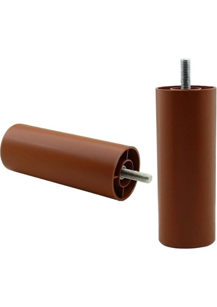 8 Adet Silindir Destek Ayağı 14 cm Kahverengi Gizli Ayak M8 Civatalı Incediş Mobilya Baza Koltuk Mas indirimleri