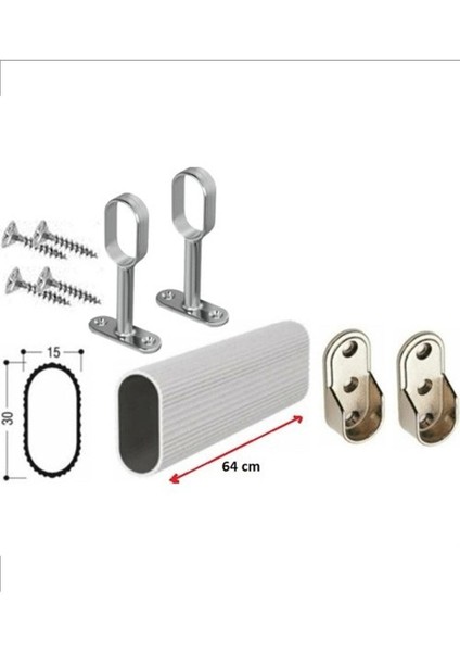 Dolap Içi Askılık Set Raf Pimleri Beyaz