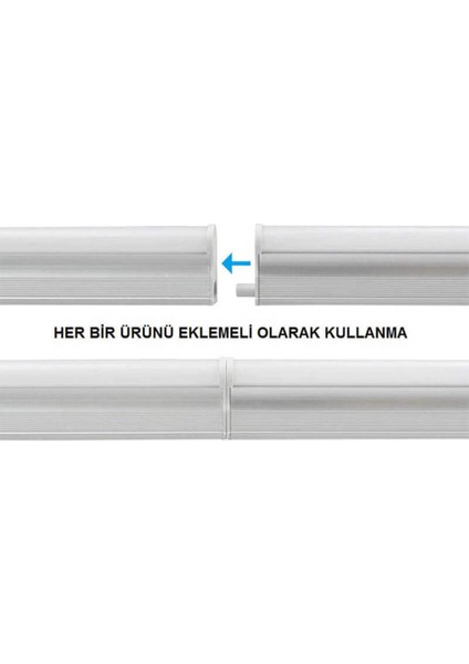 16W T5 Ledli Bant Armatür ( Beyaz ) Gün Işığı B22 LED Ampul 16 Watt Yok Beyaz modelleri
