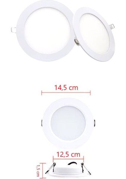 9W Sıva Altı Beyaz LED Spot Lamba Slim Gömme LED Lamba,salon,mutfak,oda,banyo,hol,tavan Aydınlatması modelleri