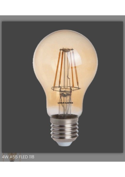 6WATT E27 Duylu Gold Bal Rengi Işık Flamanlı 400LÜMEN Şeffaf LED Ampul A Enerji Tekli Sarı Işık E27 fiyatları