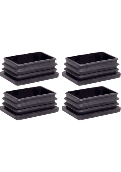 60X100 mm Plastik Dikdörtgen Içe Geçme Profil Tapası (Kutu) (4 Adet) Mobilya Bağlantı Elemanları Gri