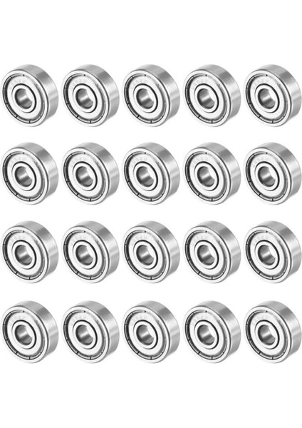 Metal Mühürlü Çok Amaçlı Bilye Rulman - 5X16X5 Ölçülerinde 20 Adet 625ZZ Rulman Metal