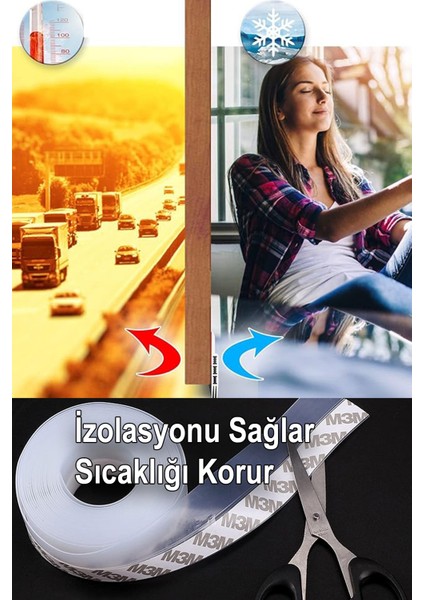 Kapı Pencere Izolasyon Bandı Rüzgar Toz Önleyici Yalıtım Bant Ses Isı Gürültü Geçirmez Silikon Şerit