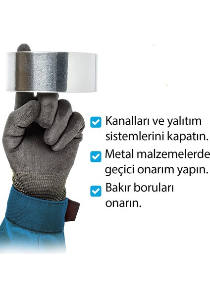 Alüminyum Bant 4 Metre Ocak Tezgah Kenarı Yapışkanlı Bant Isı Yalıtımlı Boşluk Kapatıcı Kalın Bant I fırsatları