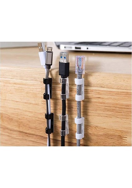 Kablo Düzenleme Sabitleme Kablo Organizer Sabitleyici Tutucu Şeffaf Klips 20LI Düzenleyici indirimleri