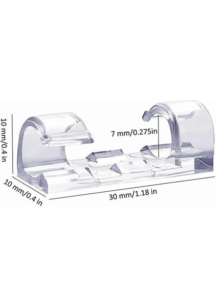 Kablo Düzenleme Sabitleme Kablo Organizer Sabitleyici Tutucu Şeffaf Klips 20LI Düzenleyici