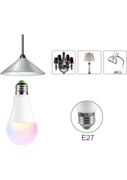 9W Rgb Ampul (Uzaktan Kumandalı)(Günışığı) Tekli Gün Işığı E27 LED Ampul 9 Watt Var modelleri