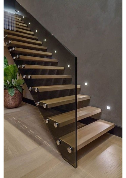 Koridor Basamak Merdiven Kare Spot Lamba AYDINLATMA8CM x 8cm (Gün Işığı) Yok Gün Işığı LED 5 Watt 18