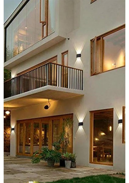 LED Dış Mekan Duvar Lambası Günışığı Çift Yönlü Dekoratif Bahçe Duvar Aydınlatması 10 W LED Aplik Yo indirimleri