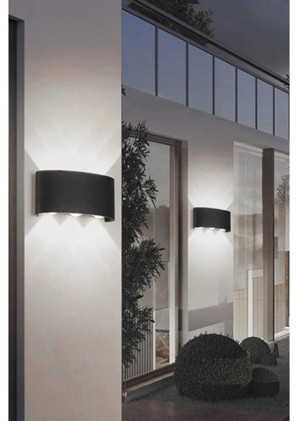 LED Dış Mekan Duvar Lambası Günışığı Çift Yönlü Dekoratif Bahçe Duvar Aydınlatması 10 W LED Aplik Yo
