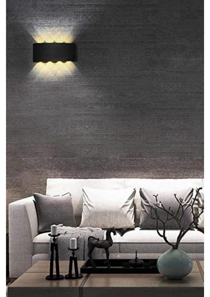 LED Dış Mekan Duvar Lambası Günışığı Çift Yönlü Dekoratif Bahçe Duvar Aydınlatması 10 W LED Aplik Yo
